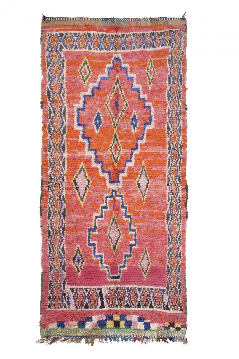 Marokkanischer Berber Teppich Boucherouite 275 x 130 cm
