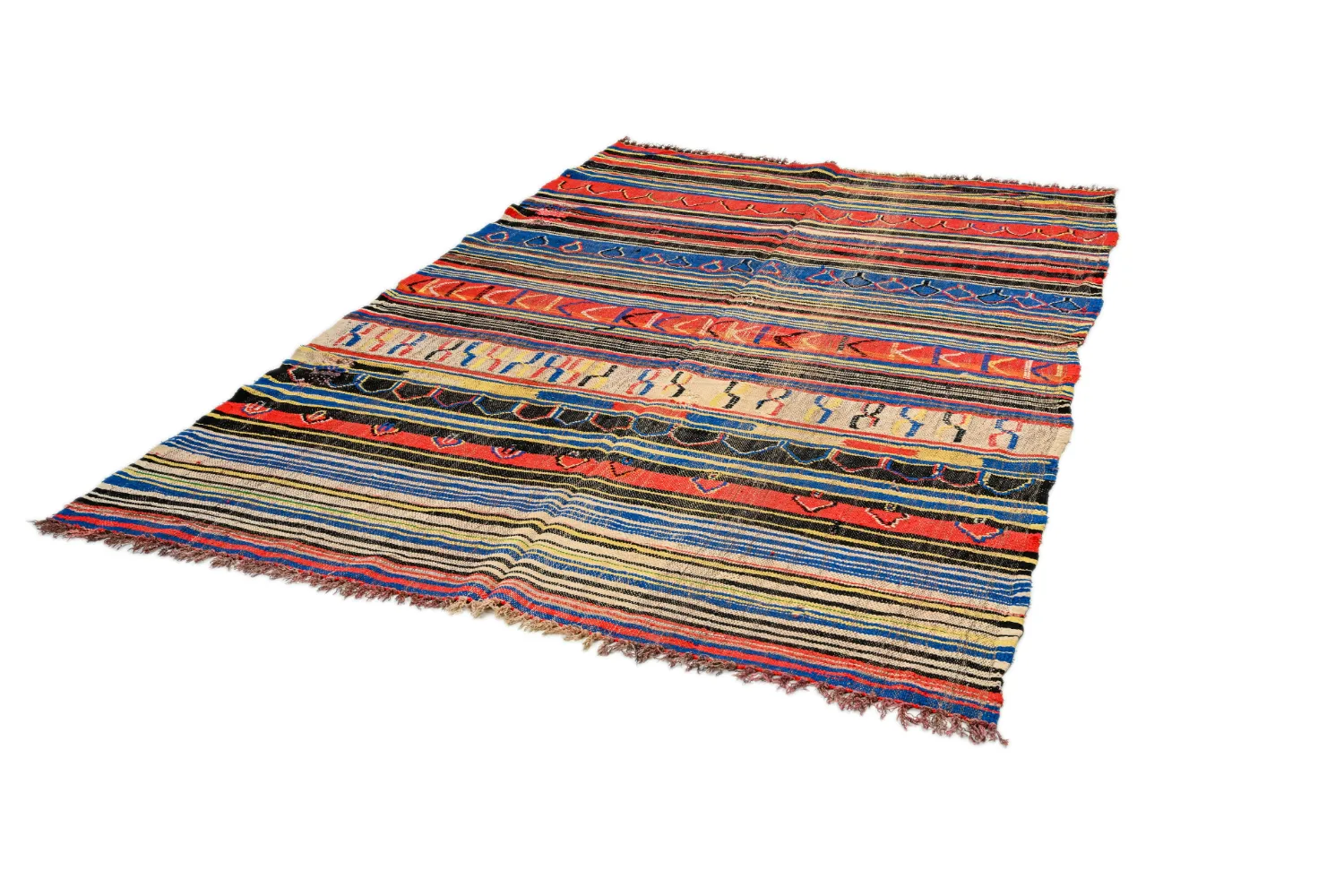 Tapis berbère marocain Boucherouite 165 x 235 cm