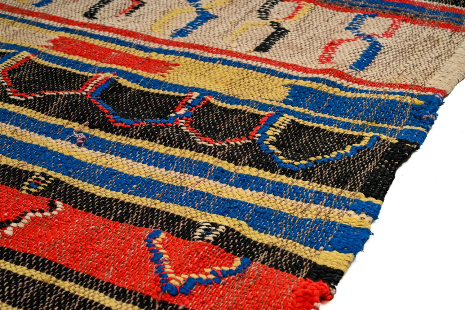 Tapis berbère marocain Boucherouite 165 x 235 cm