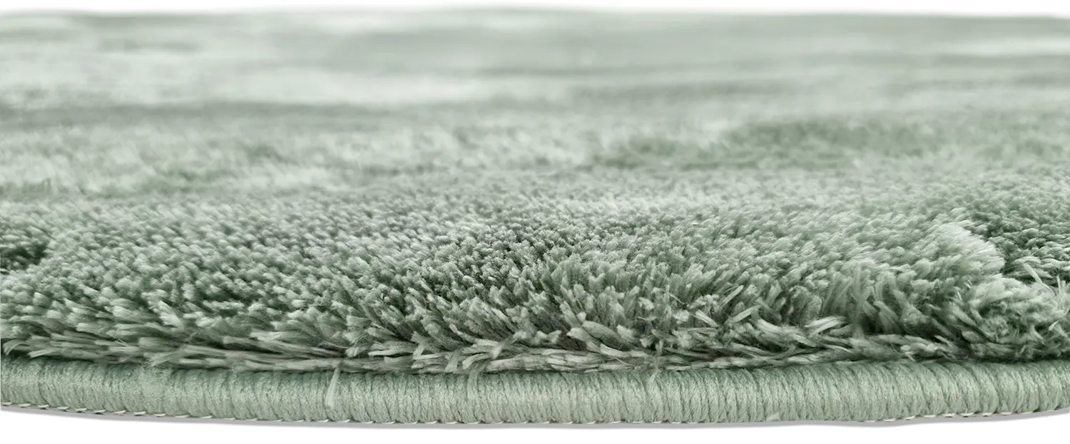 Runde Teppiche - Aranga Super Soft Fur (grün)