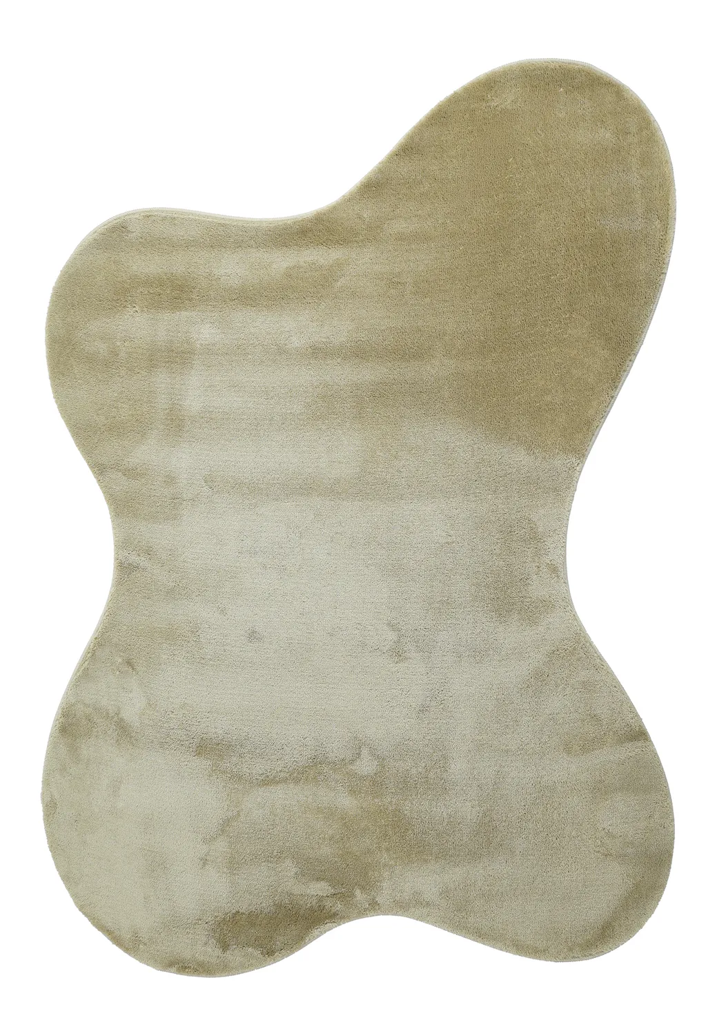 Tapis Shaggy Ondulé Asymétrique - Aranga Super Soft Fur (vert clair)