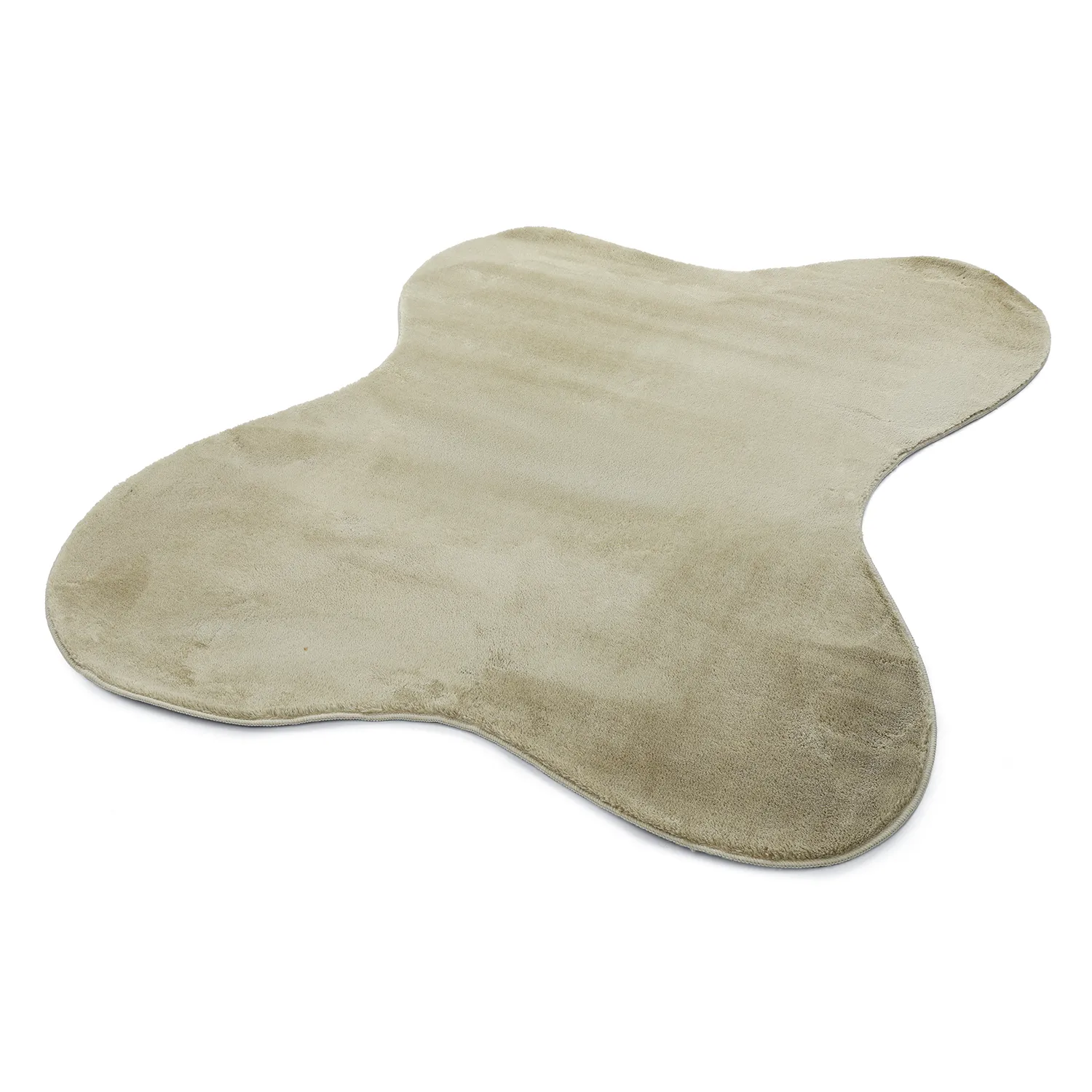 Tapis Shaggy Ondulé Asymétrique - Aranga Super Soft Fur (vert clair)