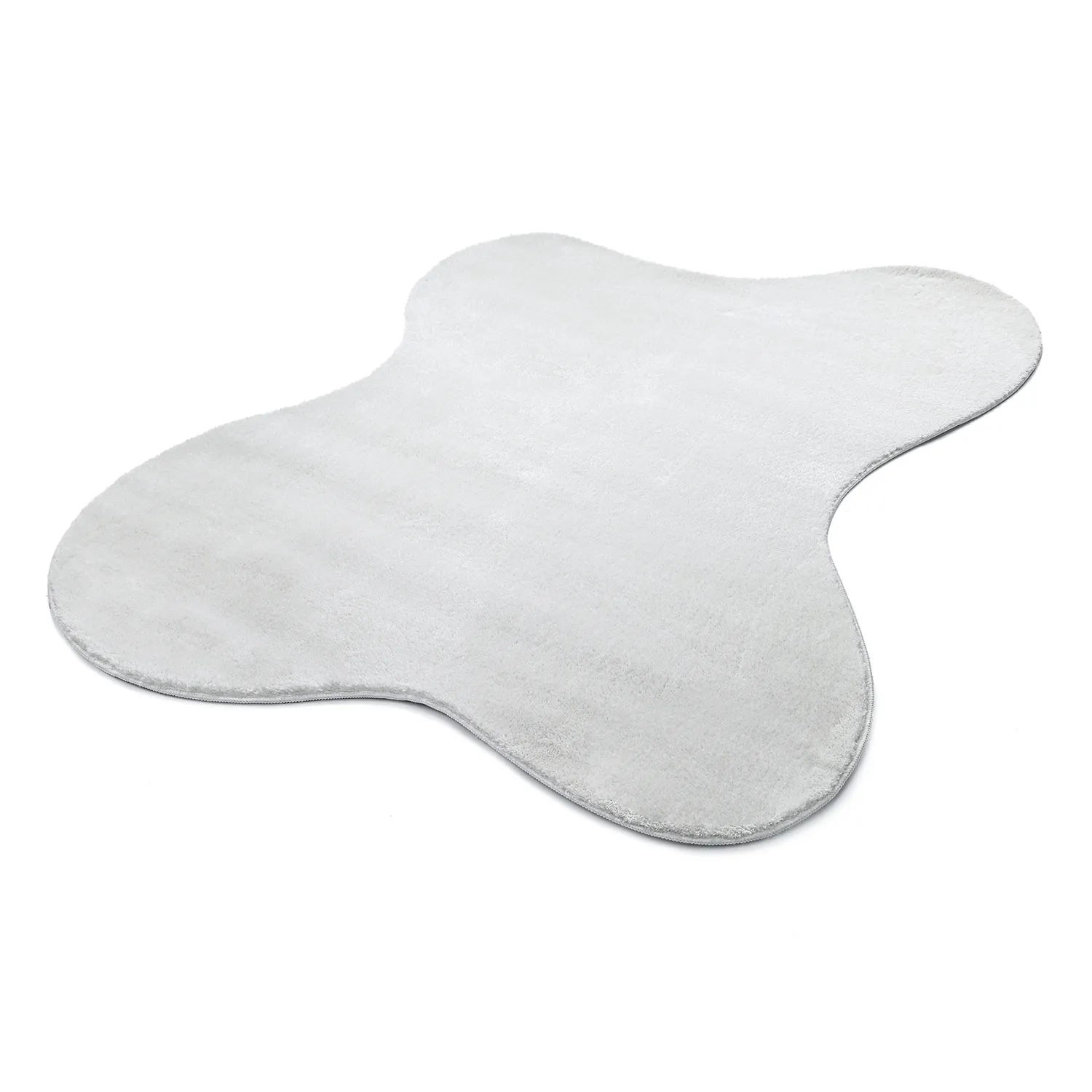 Asymmetrischer Wellen-Hochflor-Teppich - Aranga Super Soft Fur (weiß)