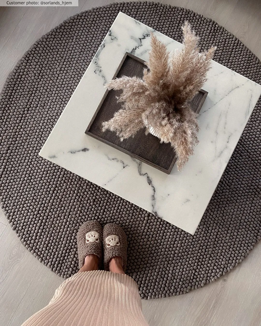 Runde Teppiche - Avafors Wool Bubble (braun)