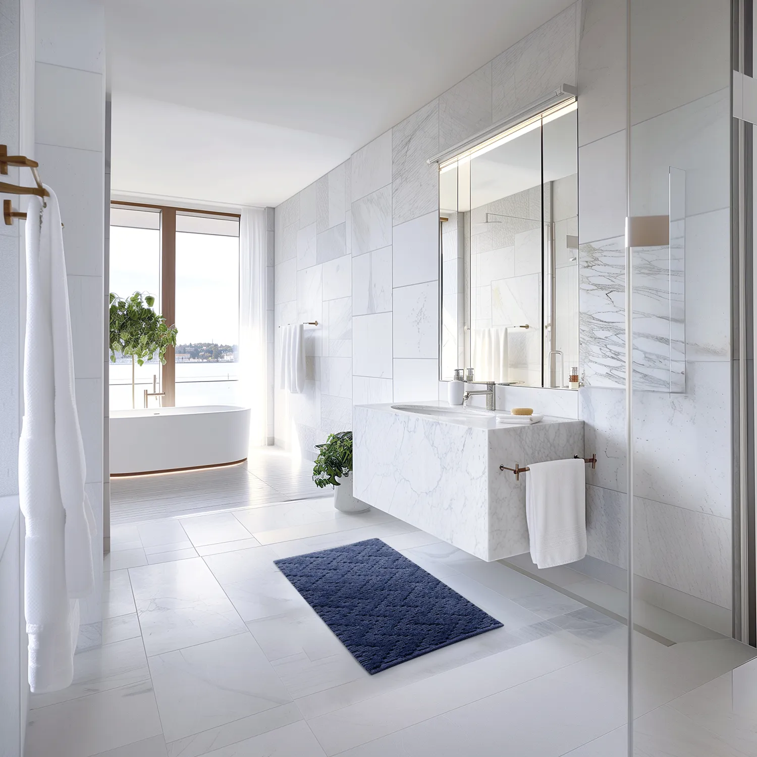 Badezimmerteppich - Bellona (blau)