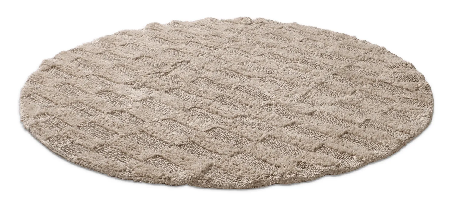 Runder badezimmerteppich - Bevin (beige)