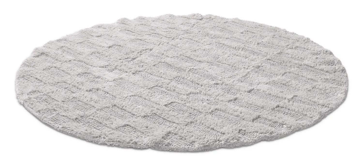 Runder badezimmerteppich - Bevin (hellgrau)