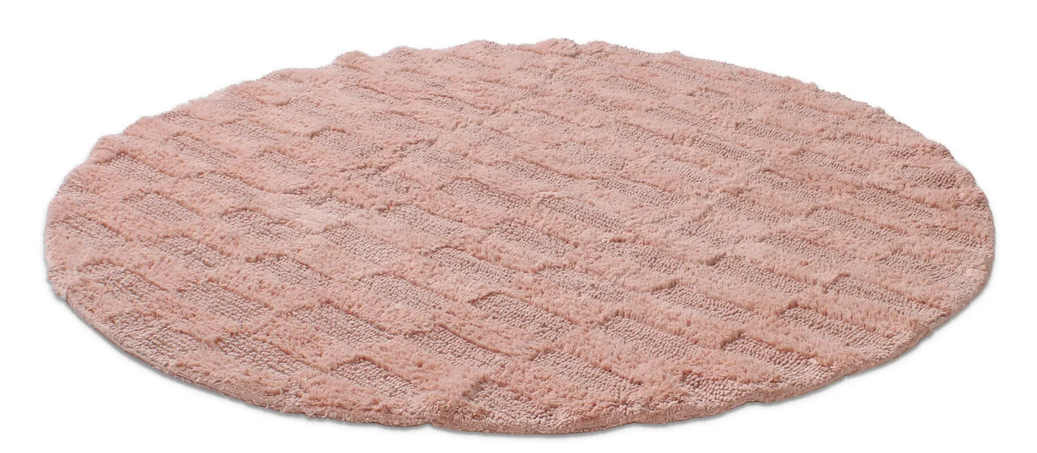 Runder badezimmerteppich - Bevin (rosa)