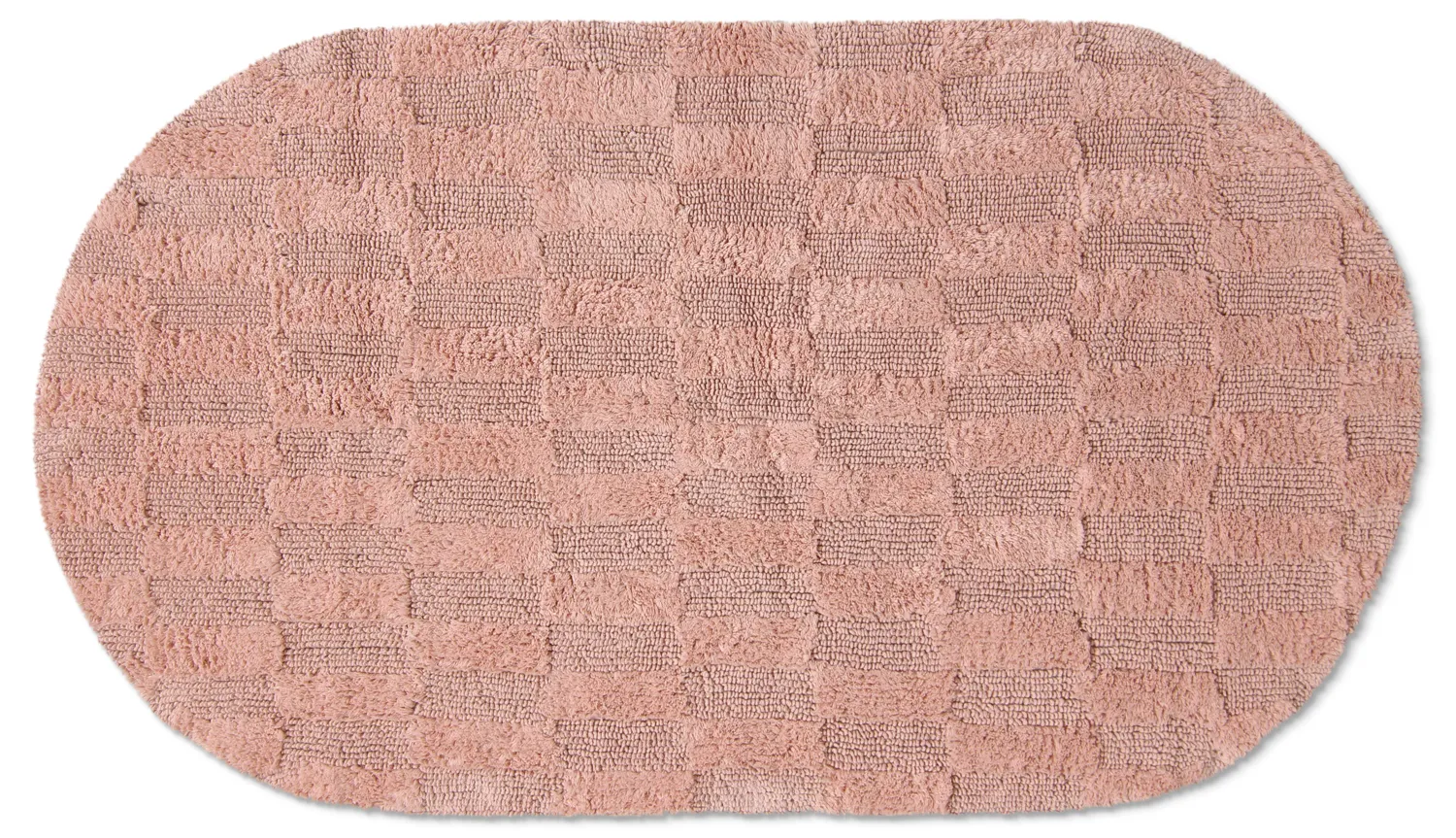 Ovaler badezimmerteppich - Bevin (rosa)