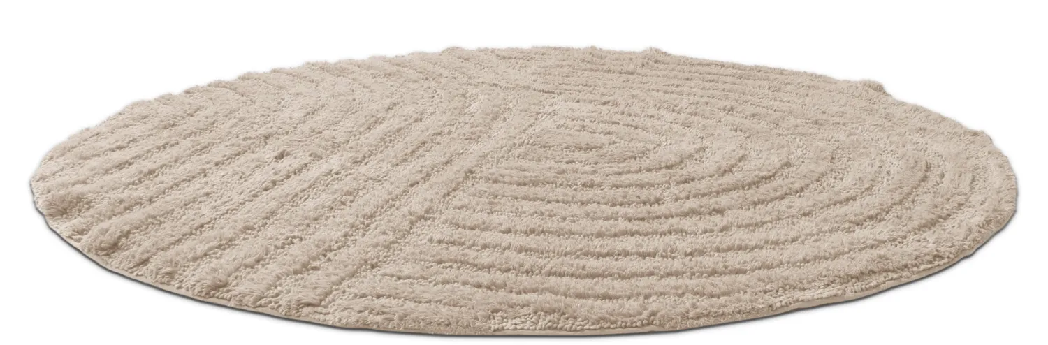 Runder badezimmerteppich - Embla (beige)