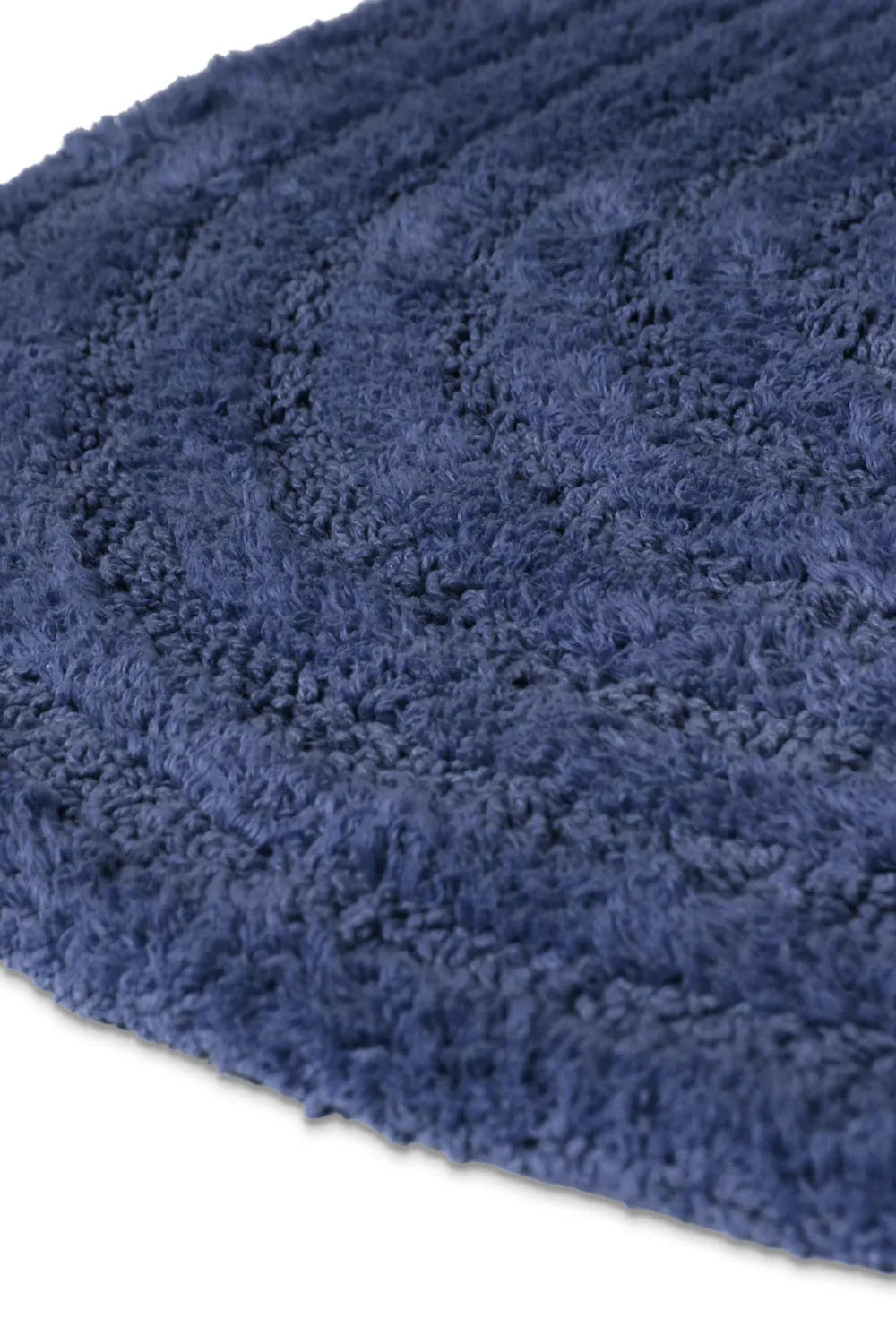 Tapis de salle de bain ovale - Embla (bleu)