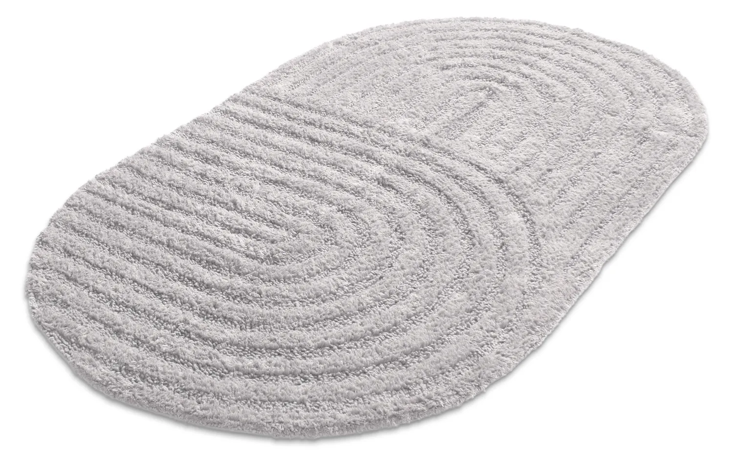 Ovaler badezimmerteppich - Embla (hellgrau)