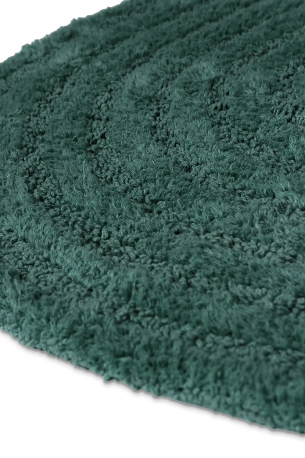 Tapis de salle de bain ovale - Embla (vert foncé)