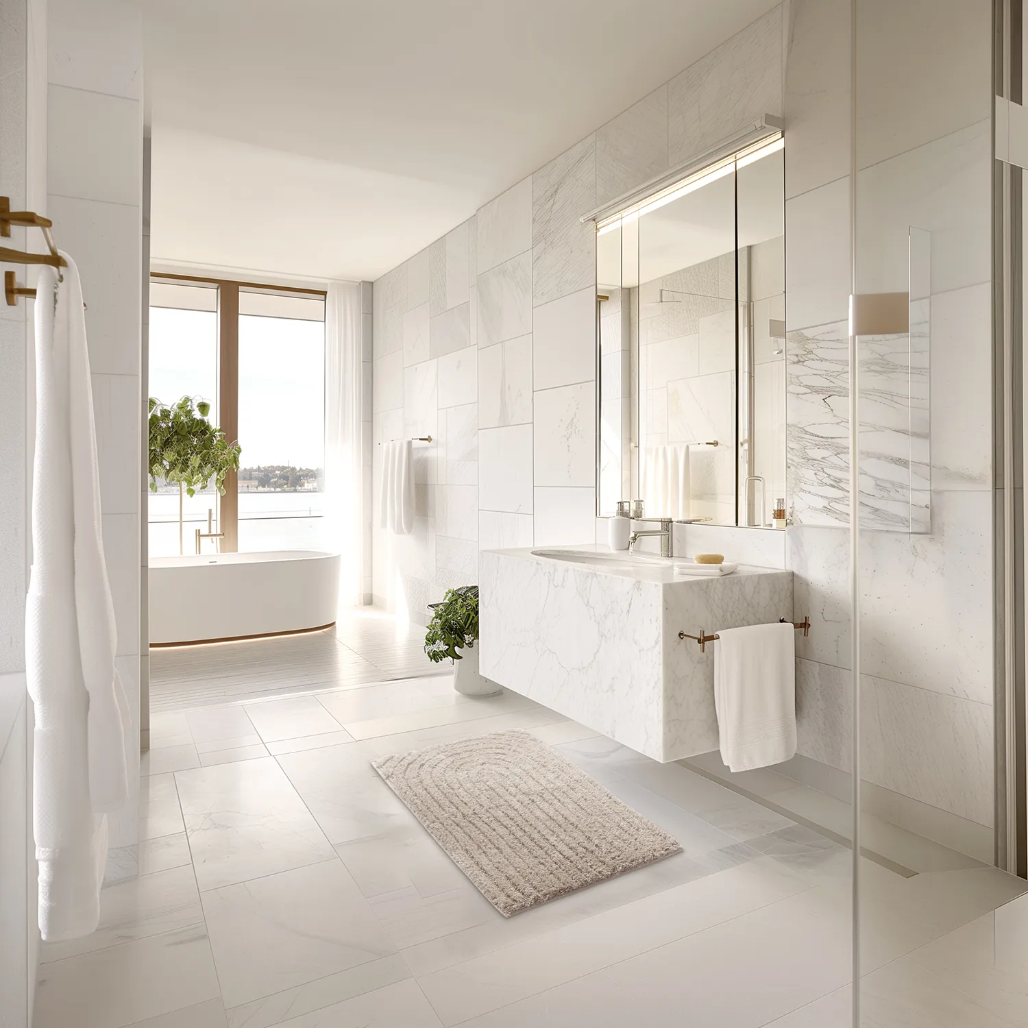 Badezimmerteppich - Evena (beige)