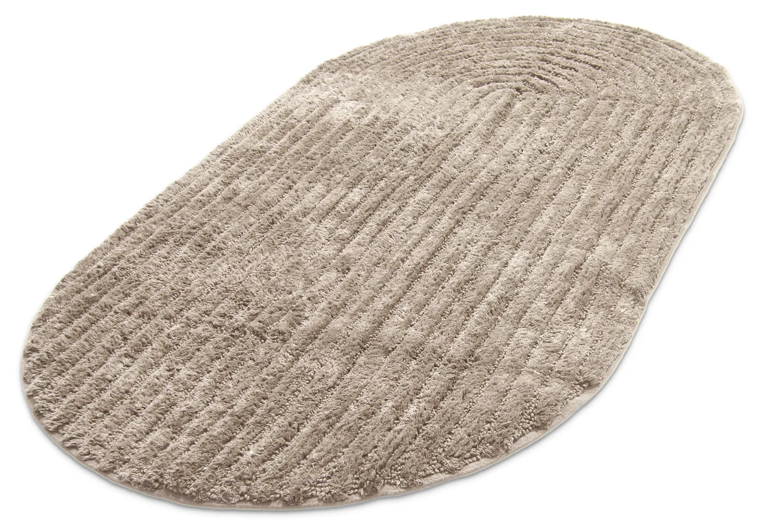 Ovaler badezimmerteppich - Evena (beige)