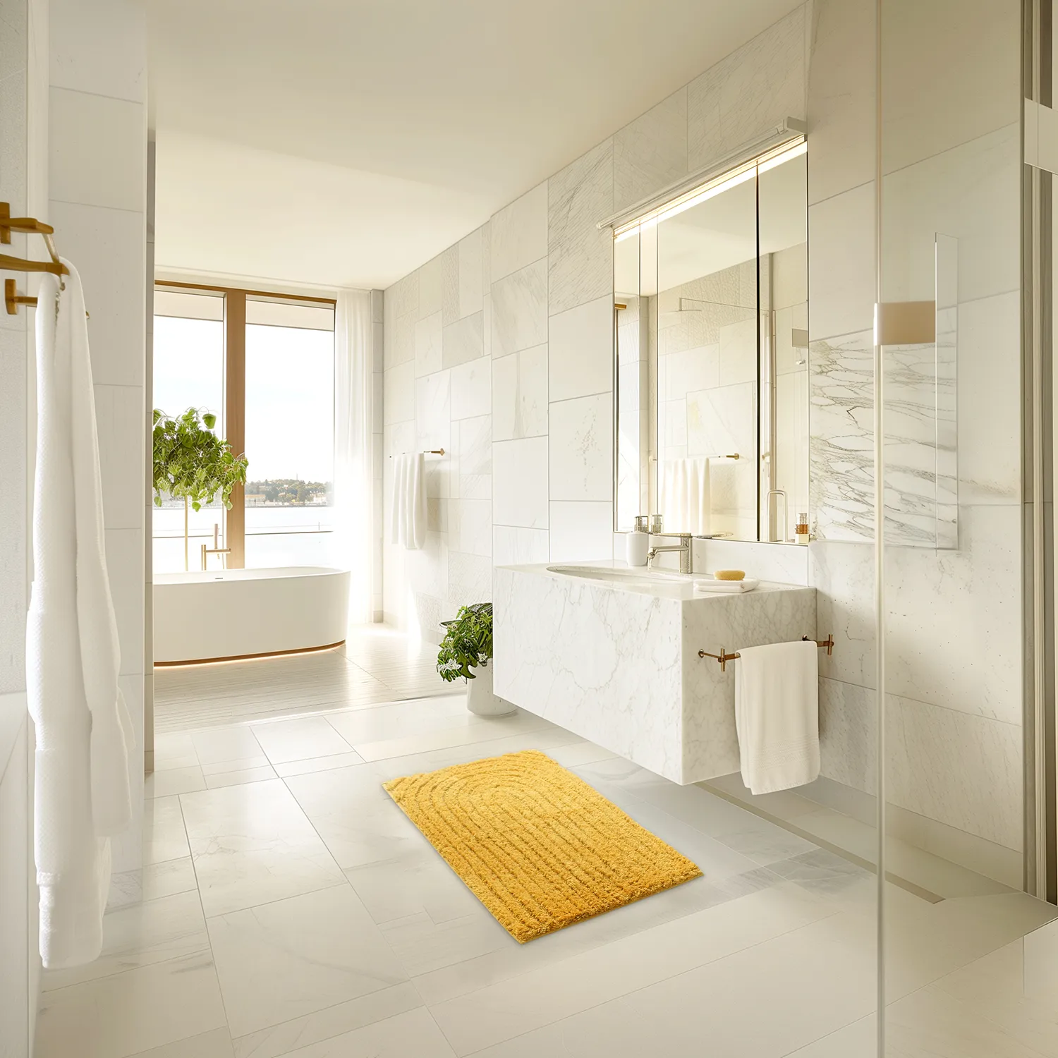 Badezimmerteppich - Evena (gelb)