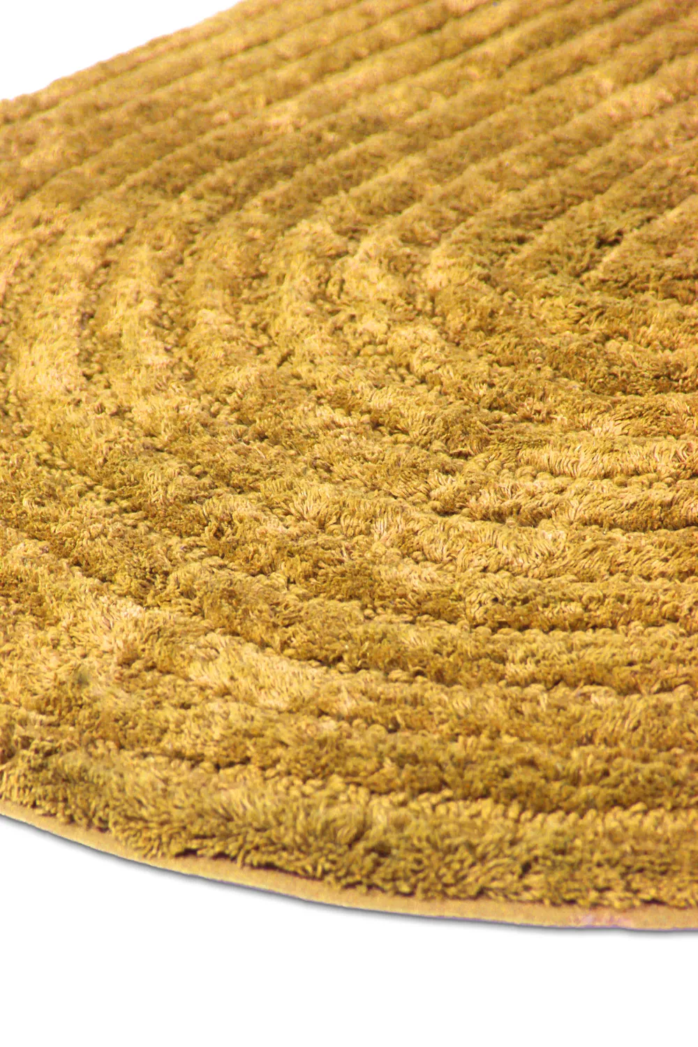 Tapis de salle de bain ovale - Evena (jaune)