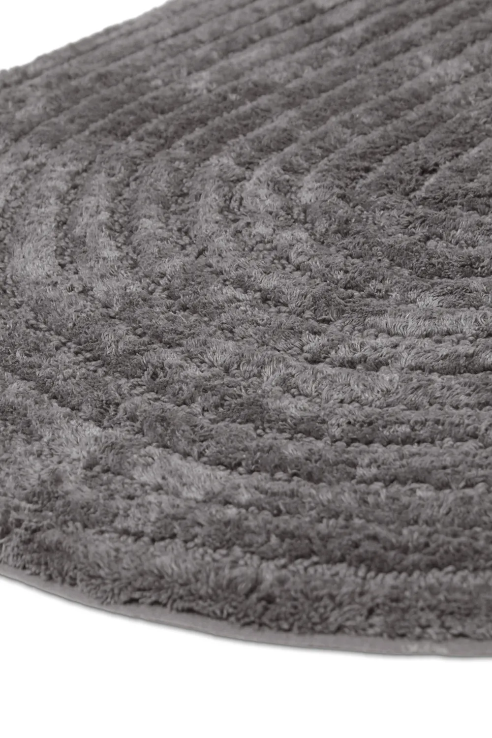 Ovaler badezimmerteppich - Evena (dunkelgrau)