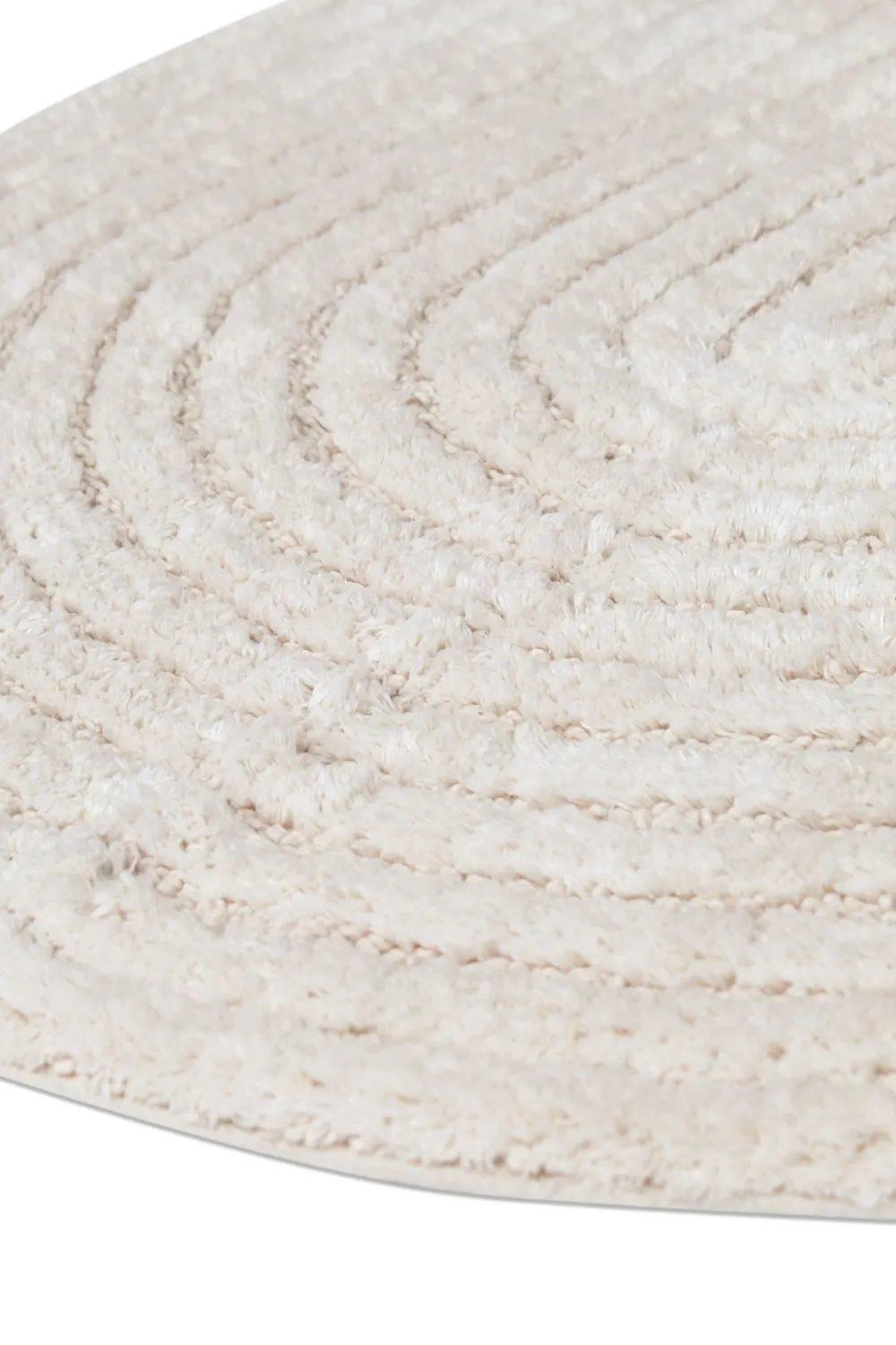 Ovaler badezimmerteppich - Evena (cremefarben)
