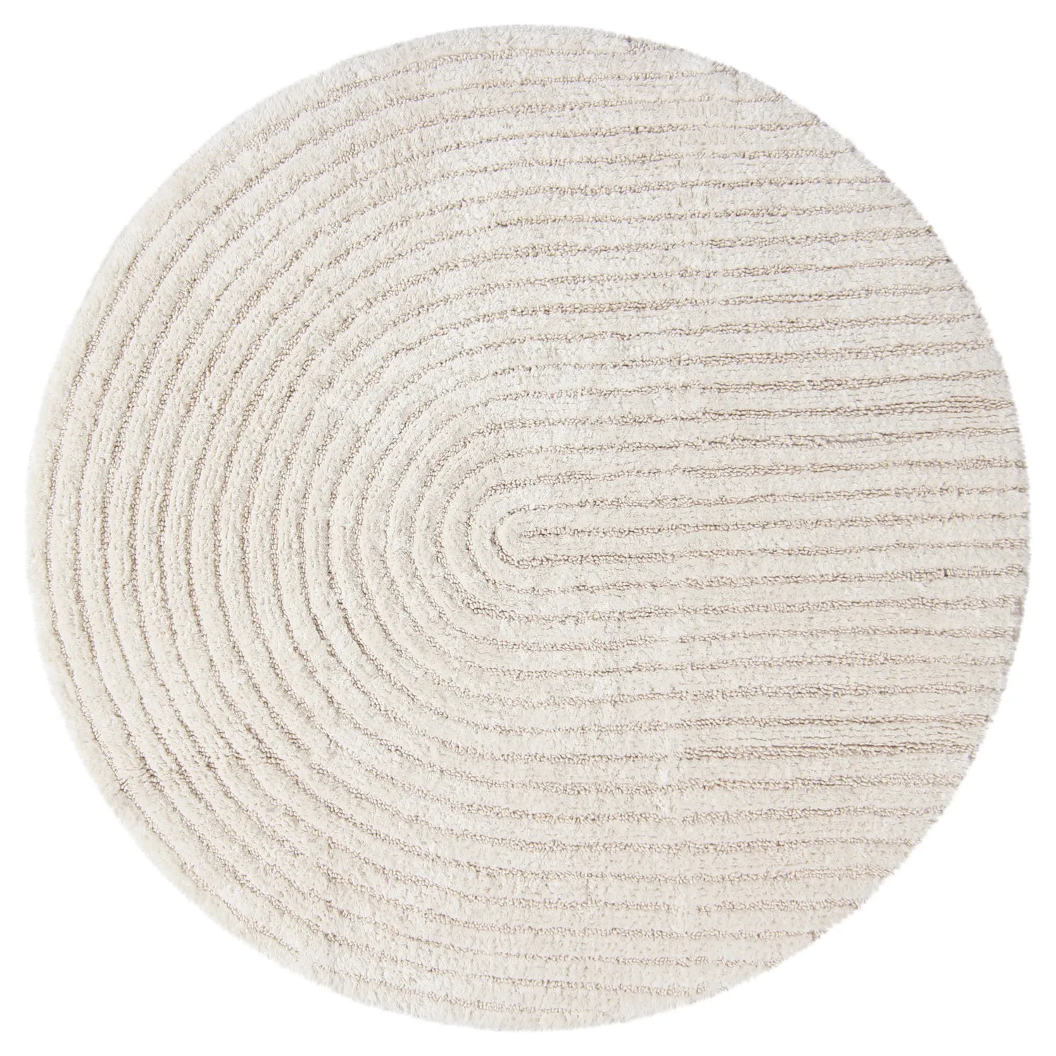 Runder badezimmerteppich - Evena (cremefarben)