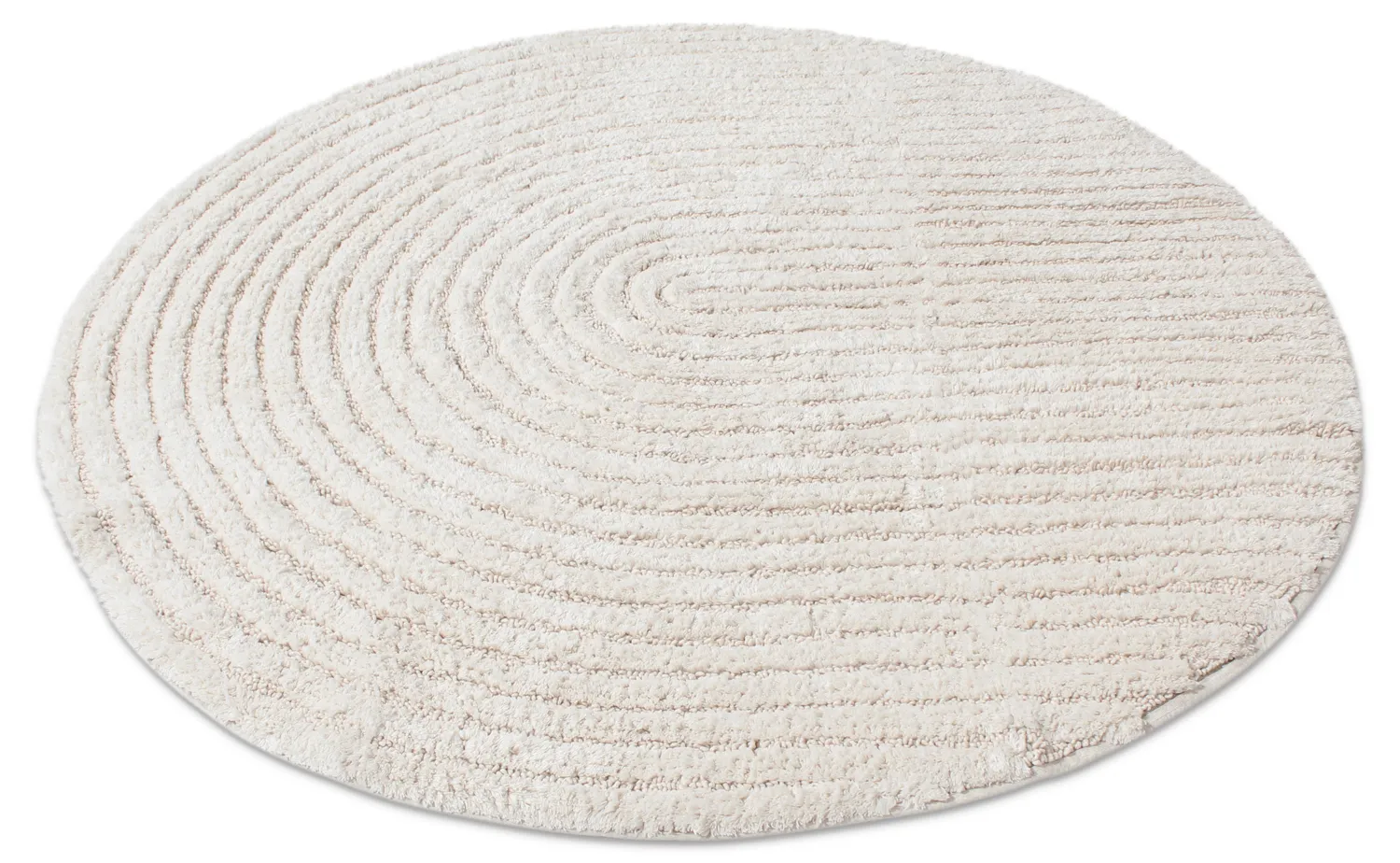 Runder badezimmerteppich - Evena (cremefarben)