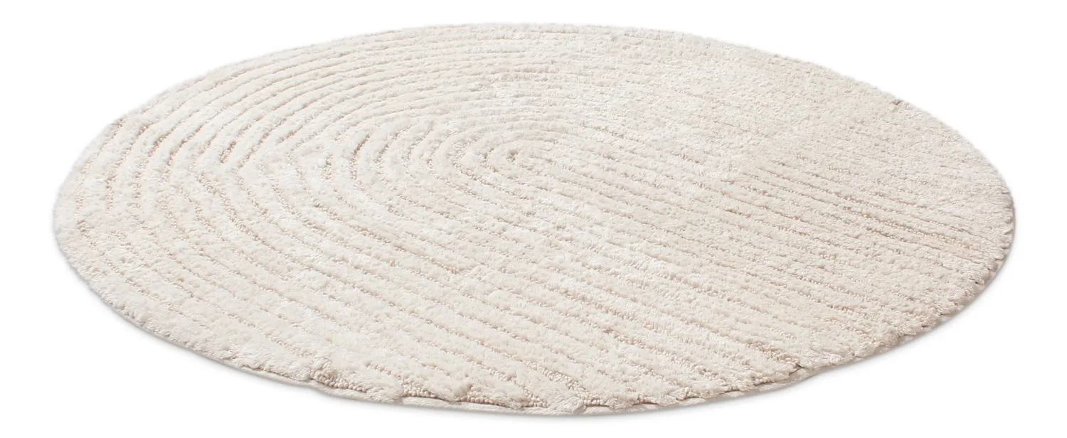 Runder badezimmerteppich - Evena (cremefarben)
