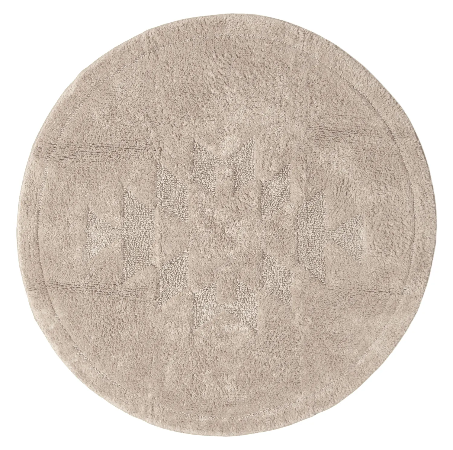 Tapis de salle de bain rond - Gertie (beige)