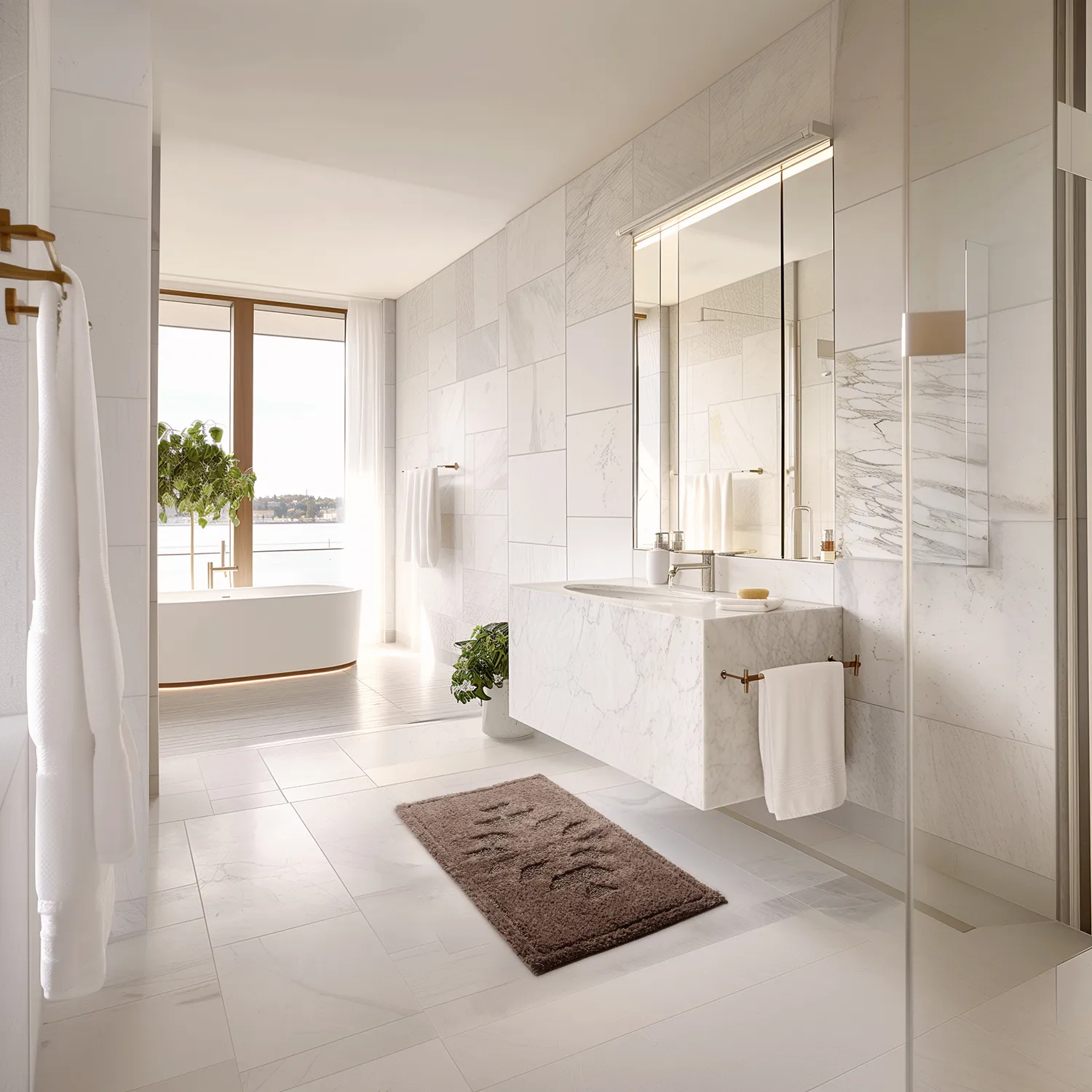 Tapis de bain - Gertie (marron)