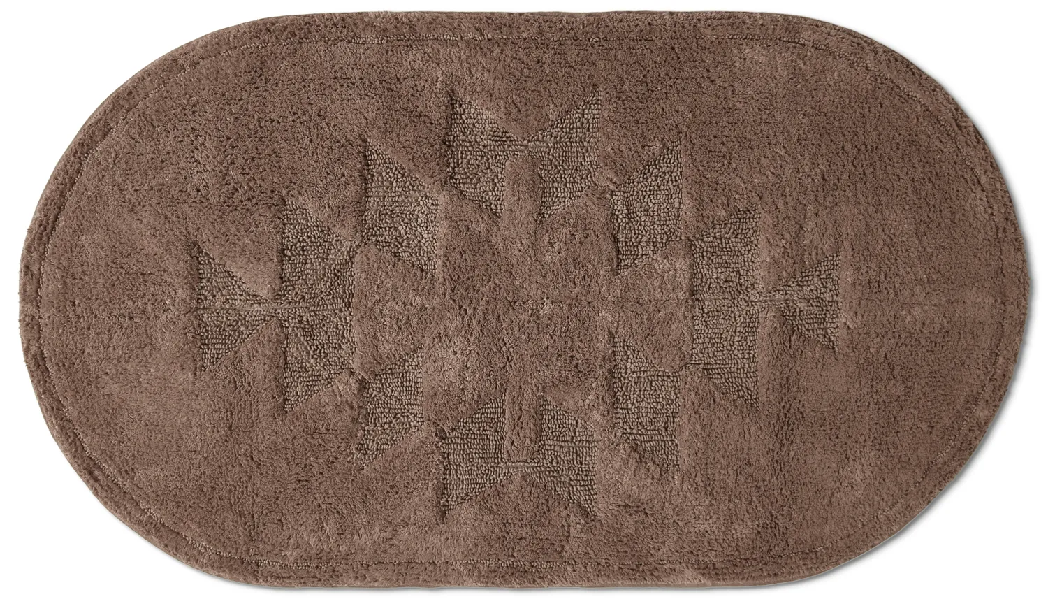 Tapis de salle de bain ovale - Gertie (marron)