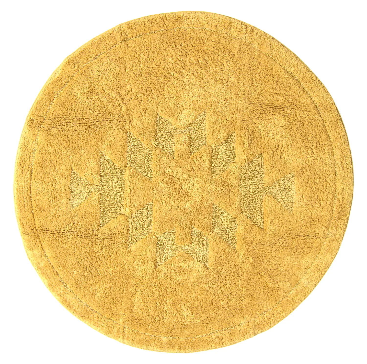 Tapis de salle de bain rond - Gertie (jaune)