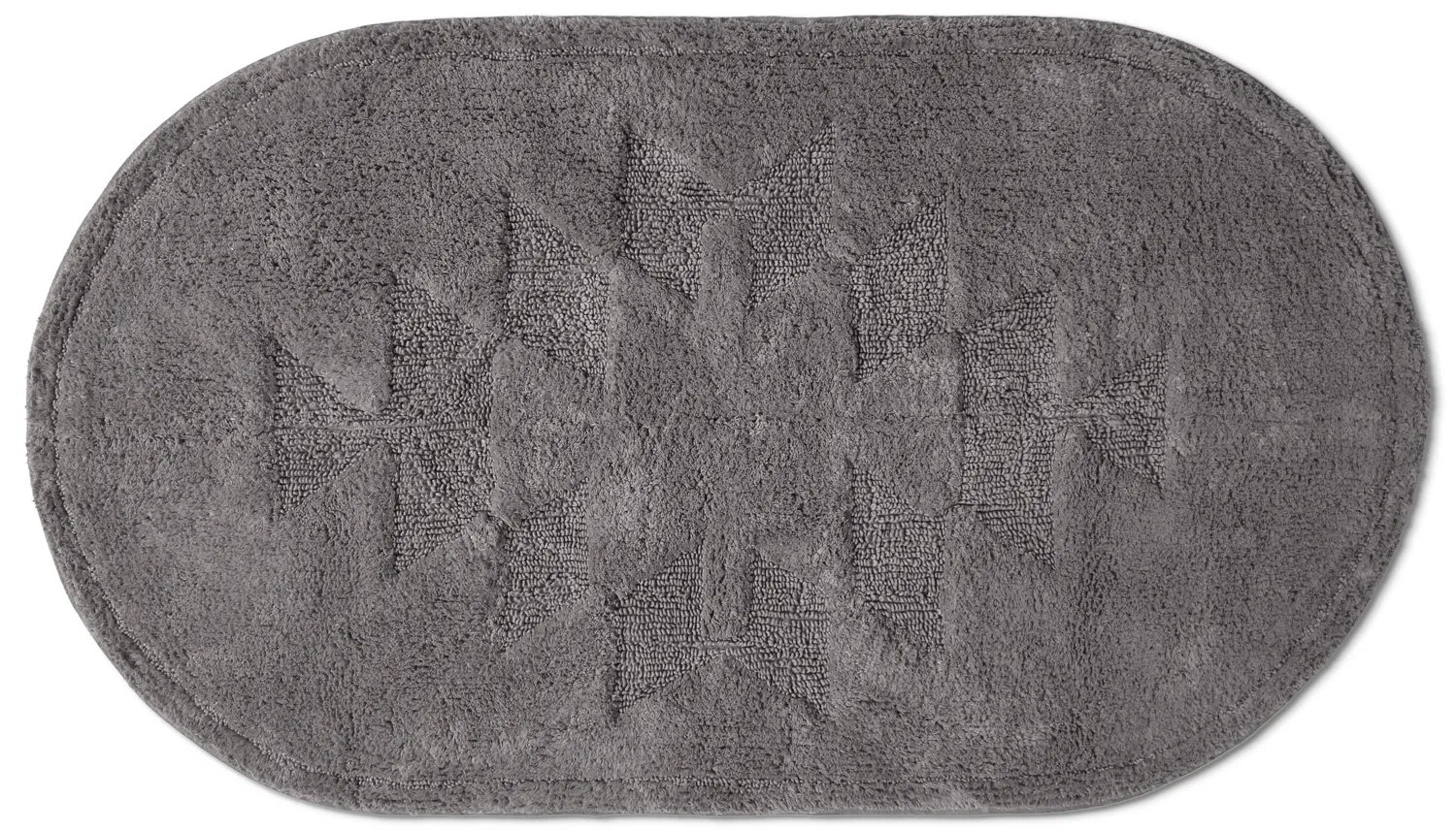 Ovaler badezimmerteppich - Gertie (dunkelgrau)