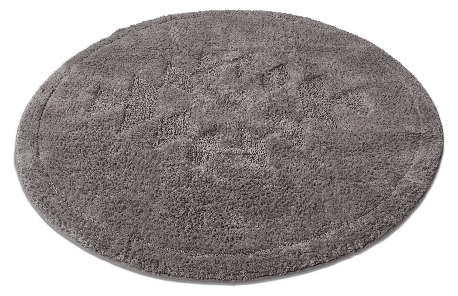 Runder badezimmerteppich - Gertie (dunkelgrau)