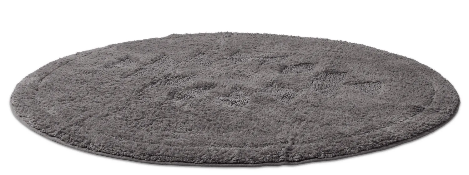 Runder badezimmerteppich - Gertie (dunkelgrau)