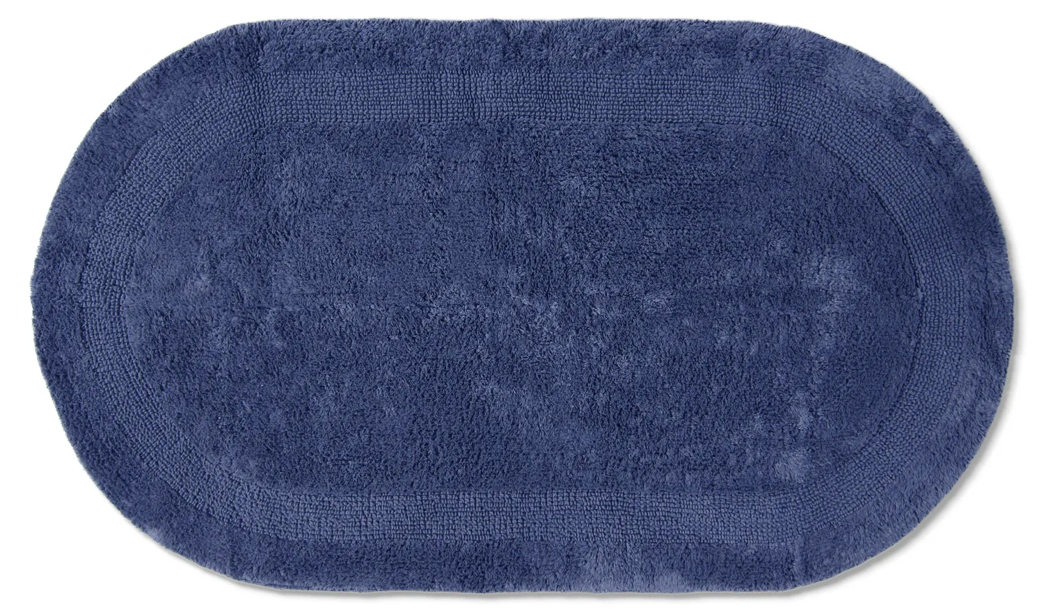Tapis de salle de bain ovale - Nila (bleu)