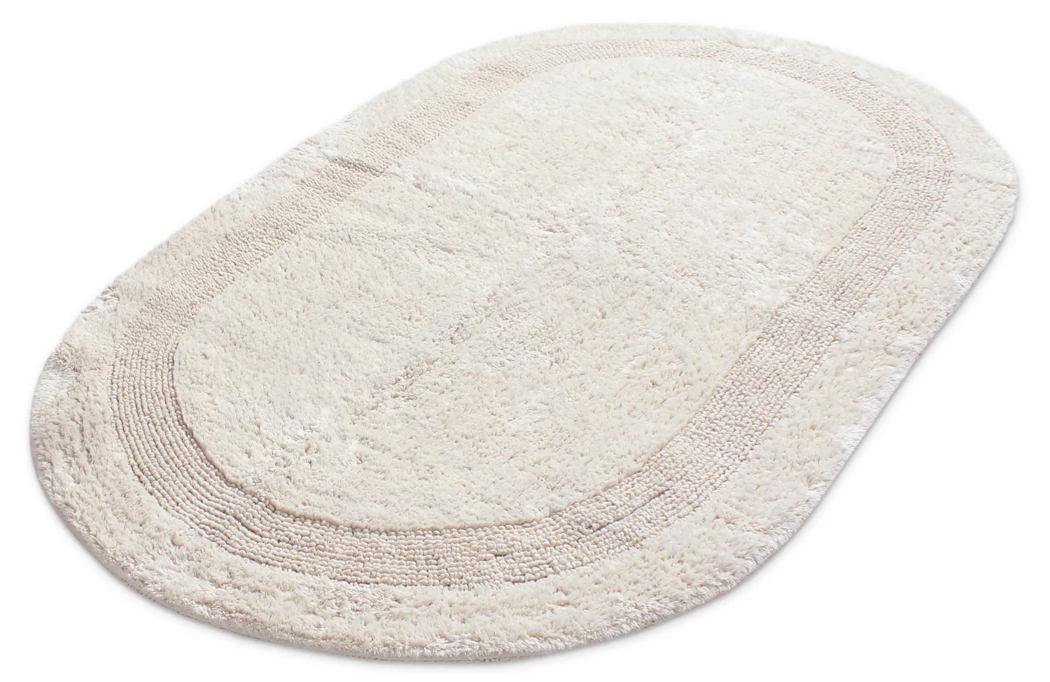 Ovaler badezimmerteppich - Nila (cremefarben)