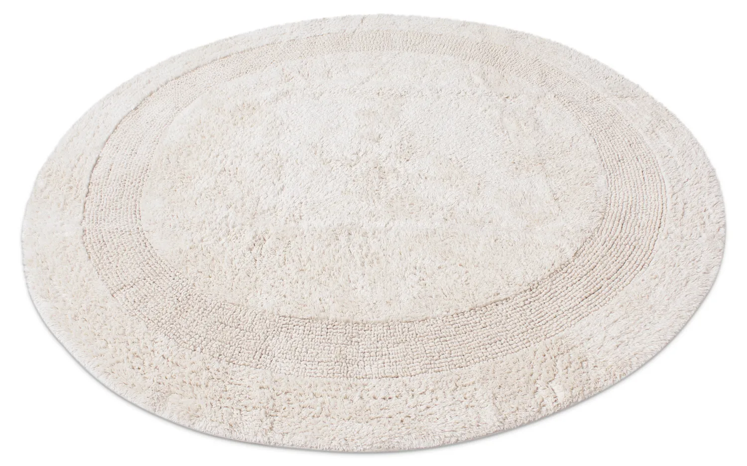Runder badezimmerteppich - Nila (cremefarben)