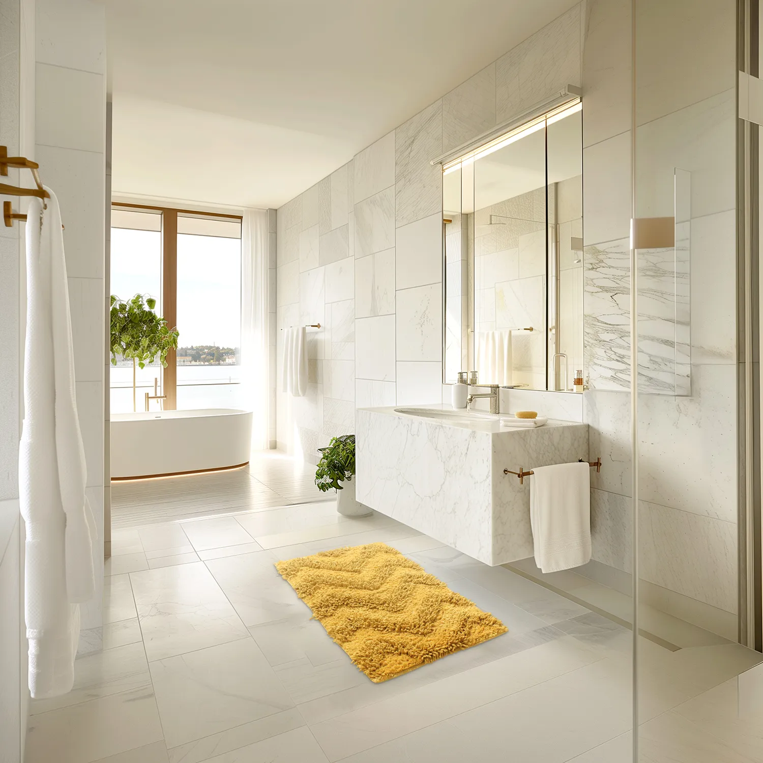 Tapis de bain - Tressa (jaune)