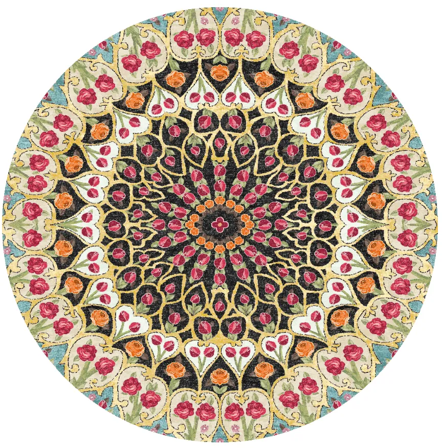 Rund Teppich - Barete (bunt)