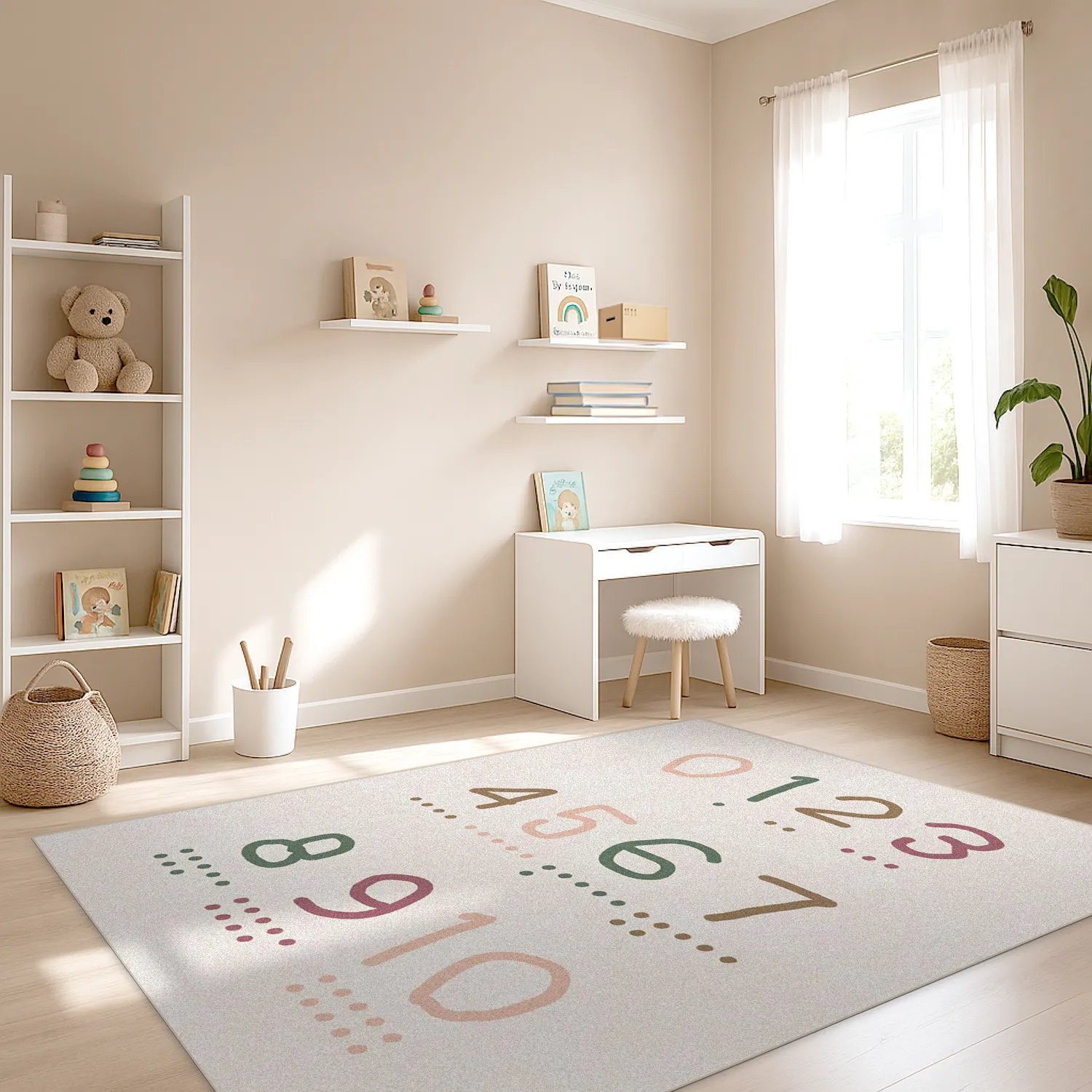 Tapis pour enfants - Counting rug (multicolore)