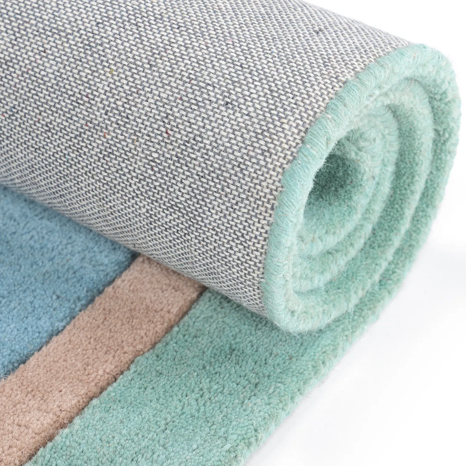 Kinderteppich - Giraffe Hand Tufted Wool Premium (hellblau/mehrfarbig)