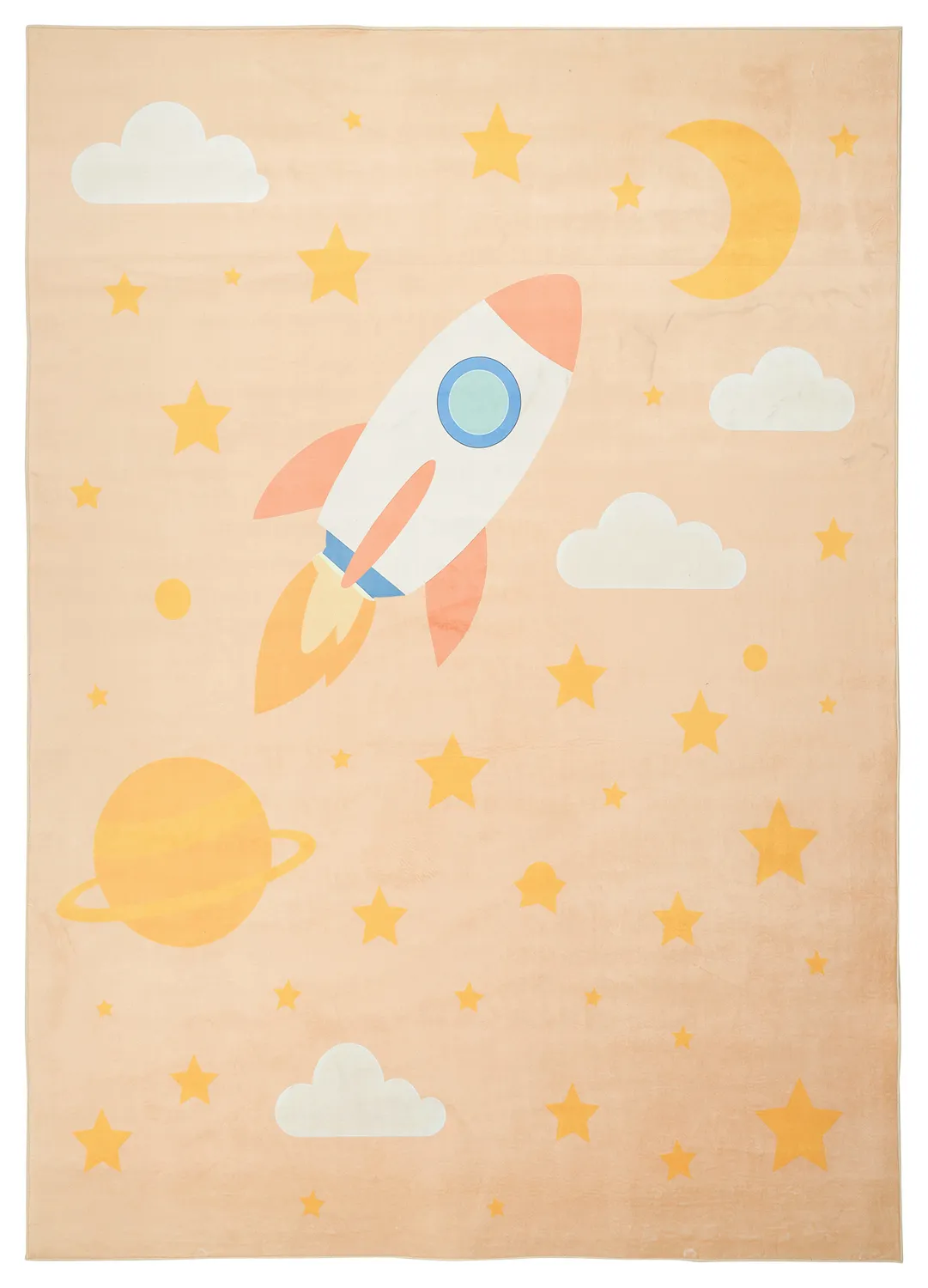 Kinderteppich - Space Rocket (rosa)