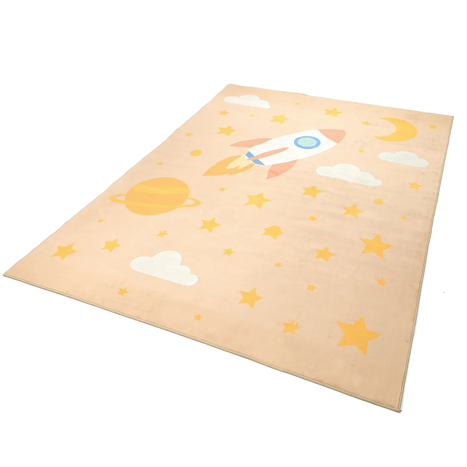 Kinderteppich - Space Rocket (rosa)