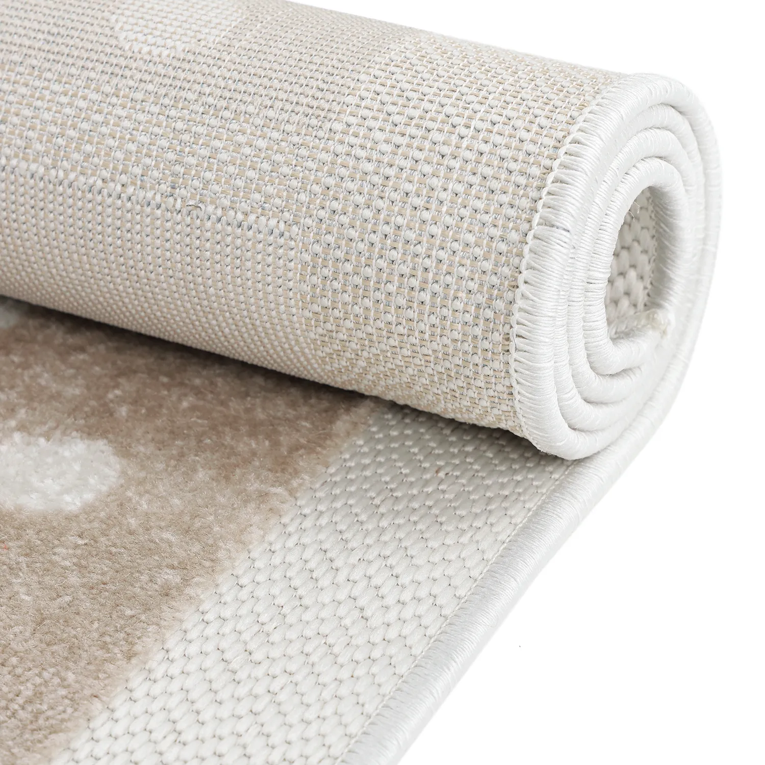 Kinderteppich - Star Grid (creme/braun)