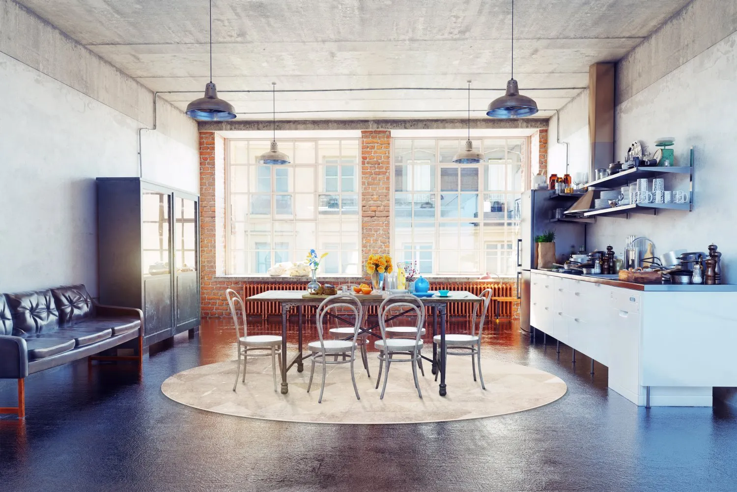 Rund Teppich - Porto (beige)