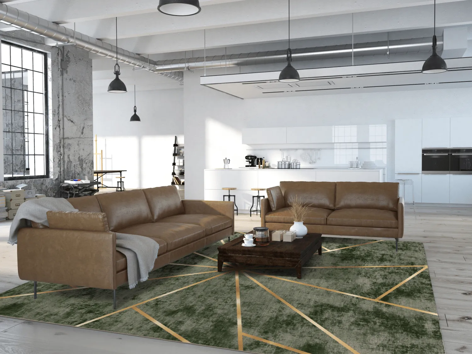 Wilton-Teppich - Bellizzi (grün)