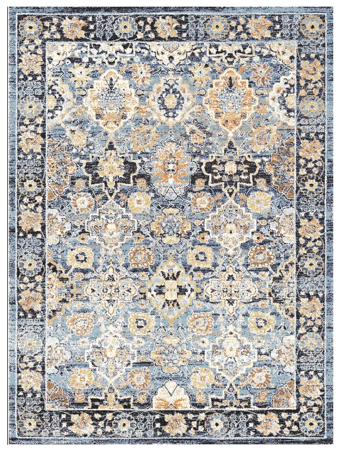 Wilton-Teppich - Fernana (blau/multi)