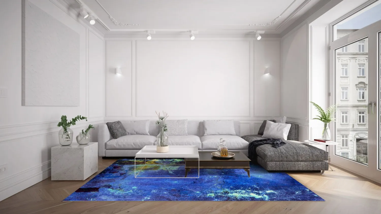 Wilton-Teppich - Gallo (blau)