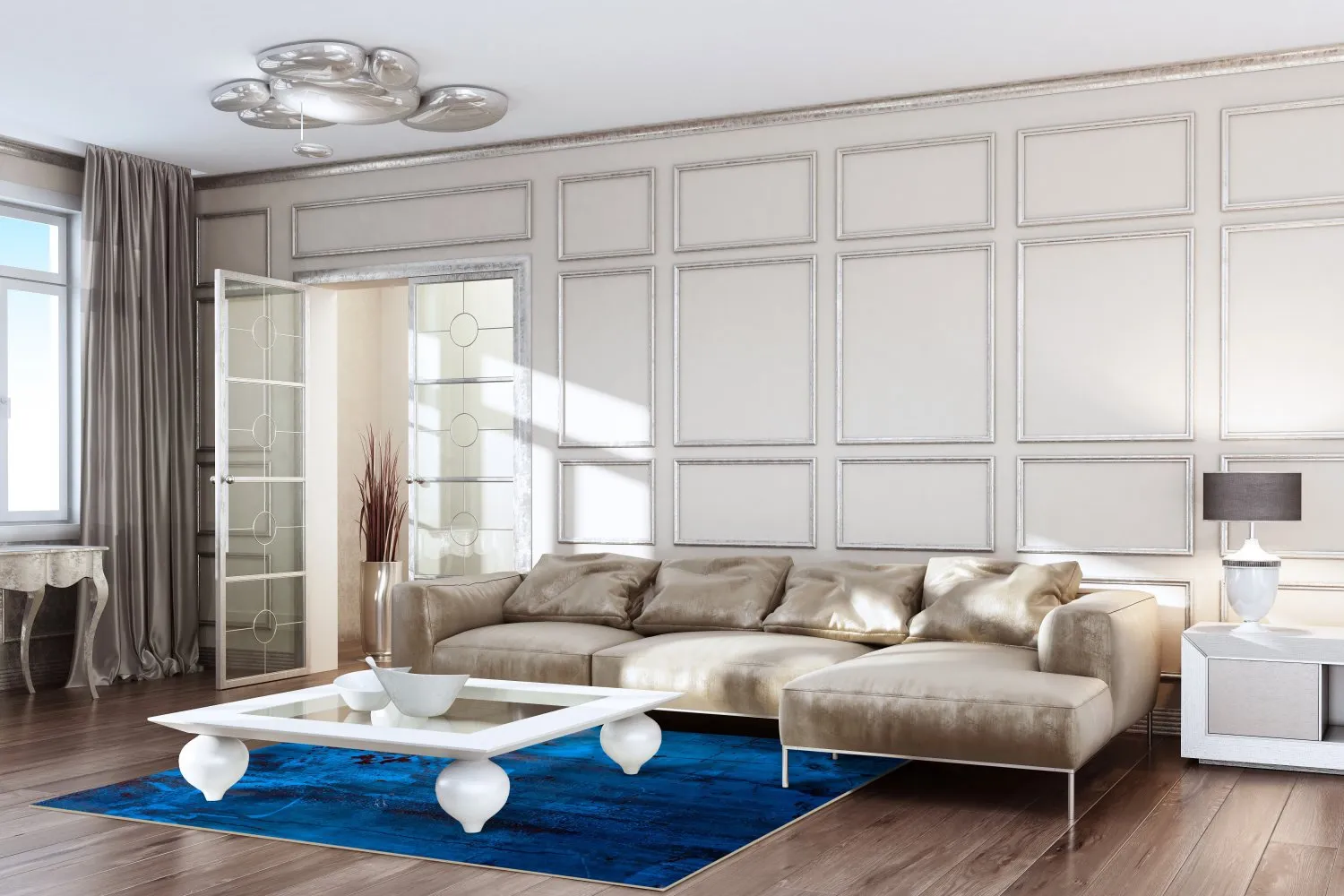 Wilton-Teppich - Aragon (blau)