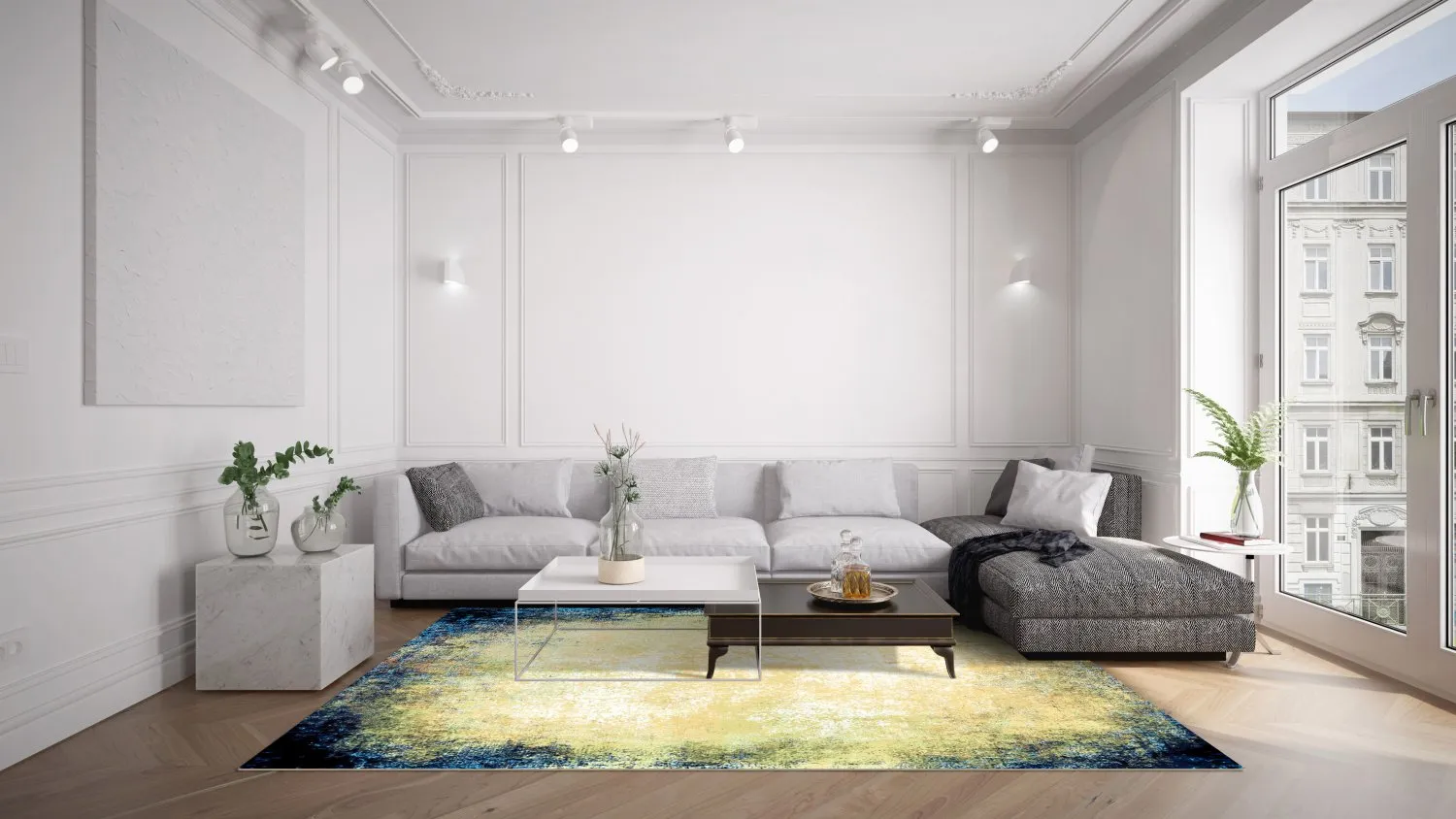 Tapis Wilton - Pampelune (bleu)