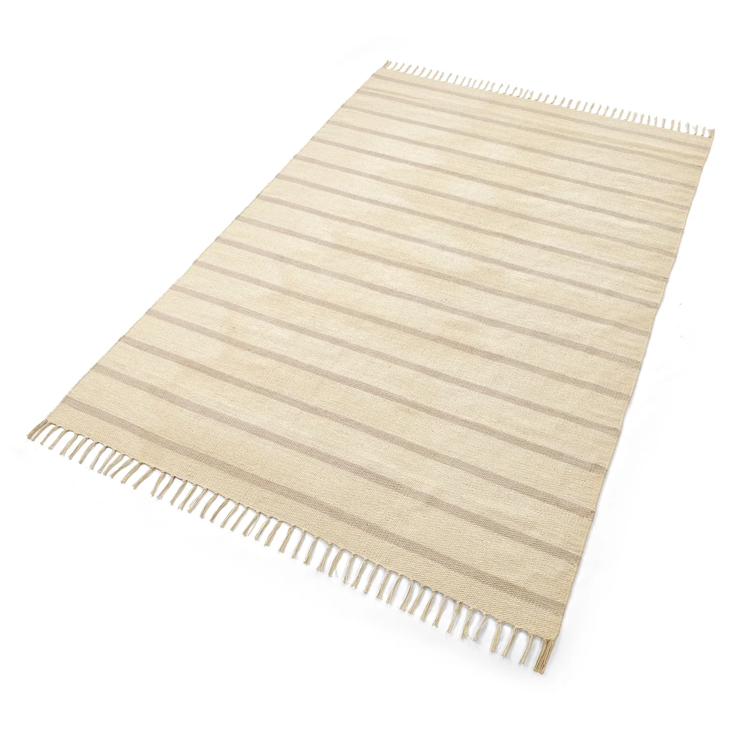 Tapis en coton - Helle (blanc cassé/gris)